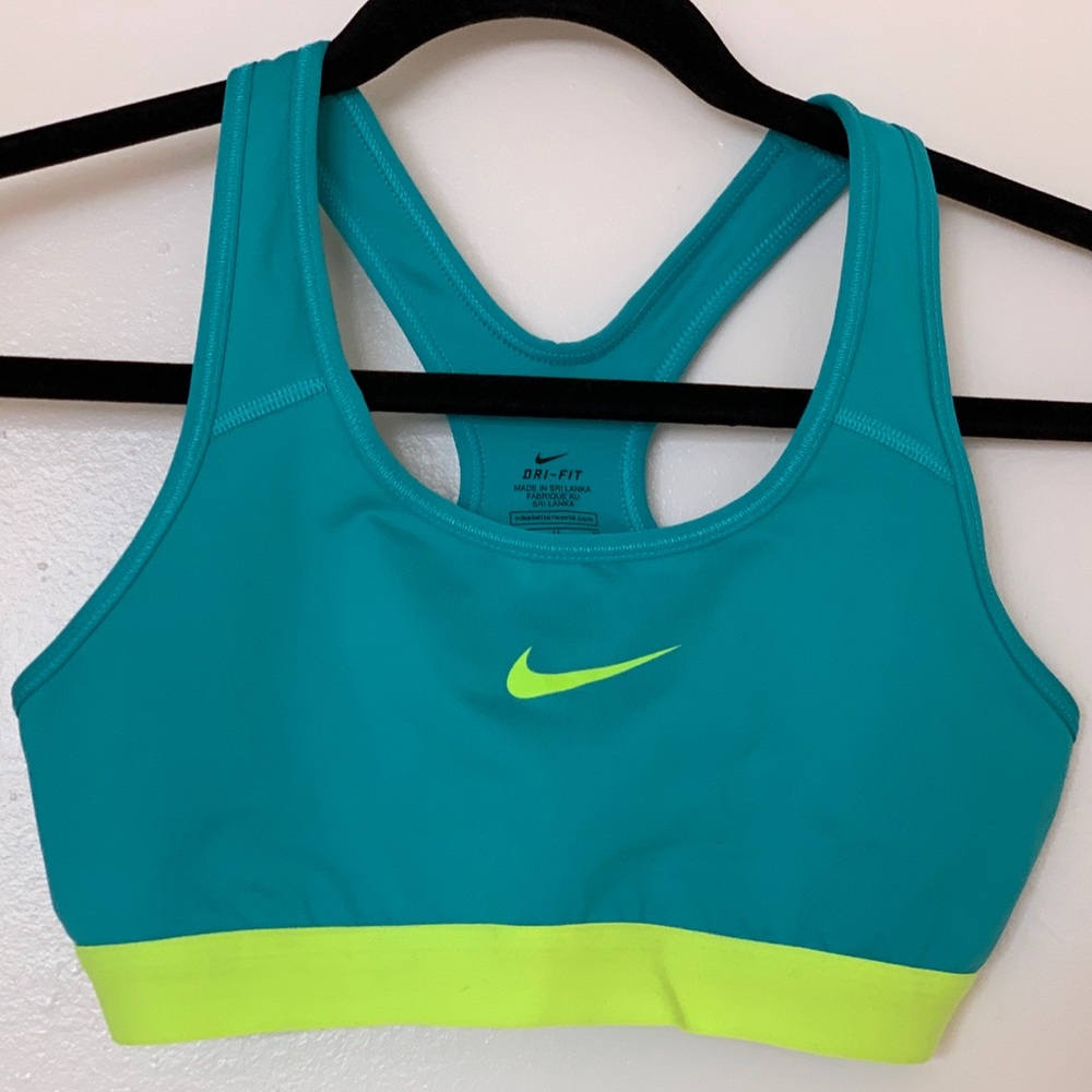 Nike sports bra, teal/green - medium